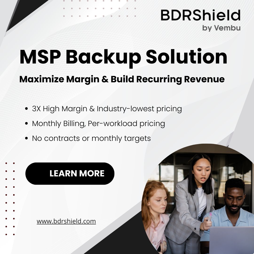 MSPs, scale effortlessly with BDRShield’s multi-tenant, white-label backup platform.

bdrshield.com/msp-backup/

#CyberResilience #DataProtection #MSP #ManagedServices #CloudBackup #DataBackup #DisasterRecovery #DRaaS #BaaS #BusinessContinuity #ChannelPartners