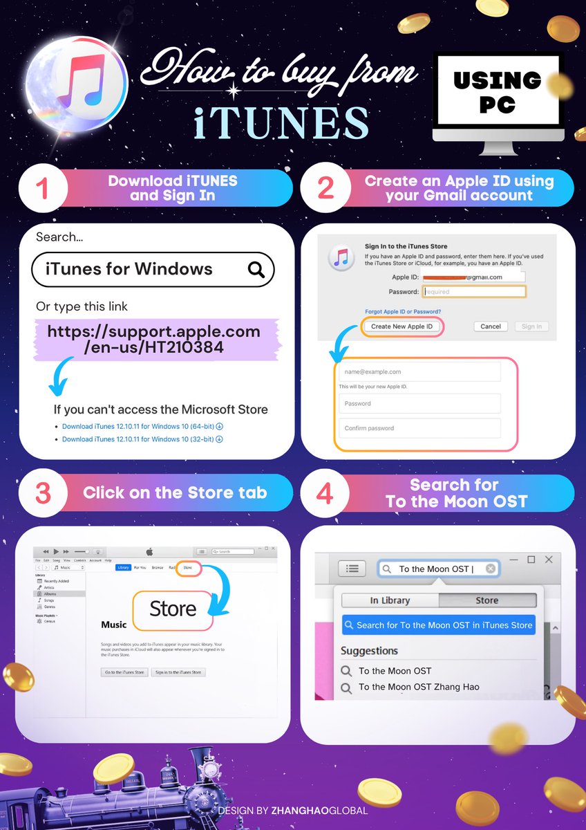 ZHANGHAOGLOBAL's tweet image. 🎧 HAO(2)ST STREAMING GUIDES 🎧
   
&amp;lt;To the Moon OST&amp;gt; iTunes guides
1️⃣ Purchasing 
2️⃣ Download 

▶️ iTunes: Windows Laptop &amp;amp; Mac or iOS🖥️

#ZHANGHAO #장하오 #章昊 #ジャンハオ
