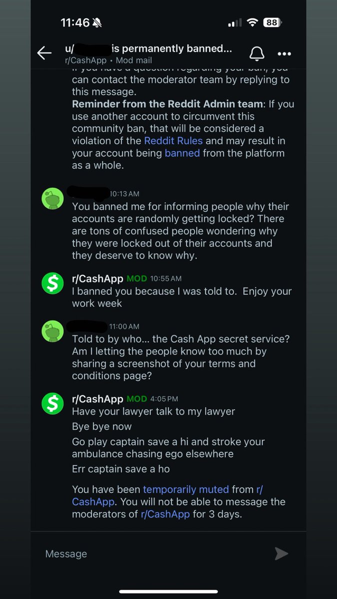 Enurgii's tweet photo. @CashApp This how your support treats people? https://t.co/kQn9nuboJD