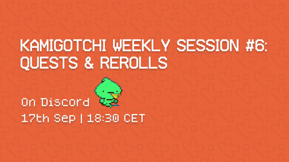 𝗞𝗮𝗺𝗶𝗴𝗼𝘁𝗰𝗵𝗶 𝗪𝗲𝗲𝗸𝗹𝘆 𝗦𝗲𝘀𝘀𝗶𝗼𝗻 #6: 𝗤𝘂𝗲𝘀𝘁𝘀 &amp; 𝗥𝗲𝗿𝗼𝗹𝗹𝘀

🗝️ Pre-Caves Quests: Simping for Mina
🎰Rerolls: Retire, rework, or replace? Have your say.

Join us on Discord and drop your takes.🎙️