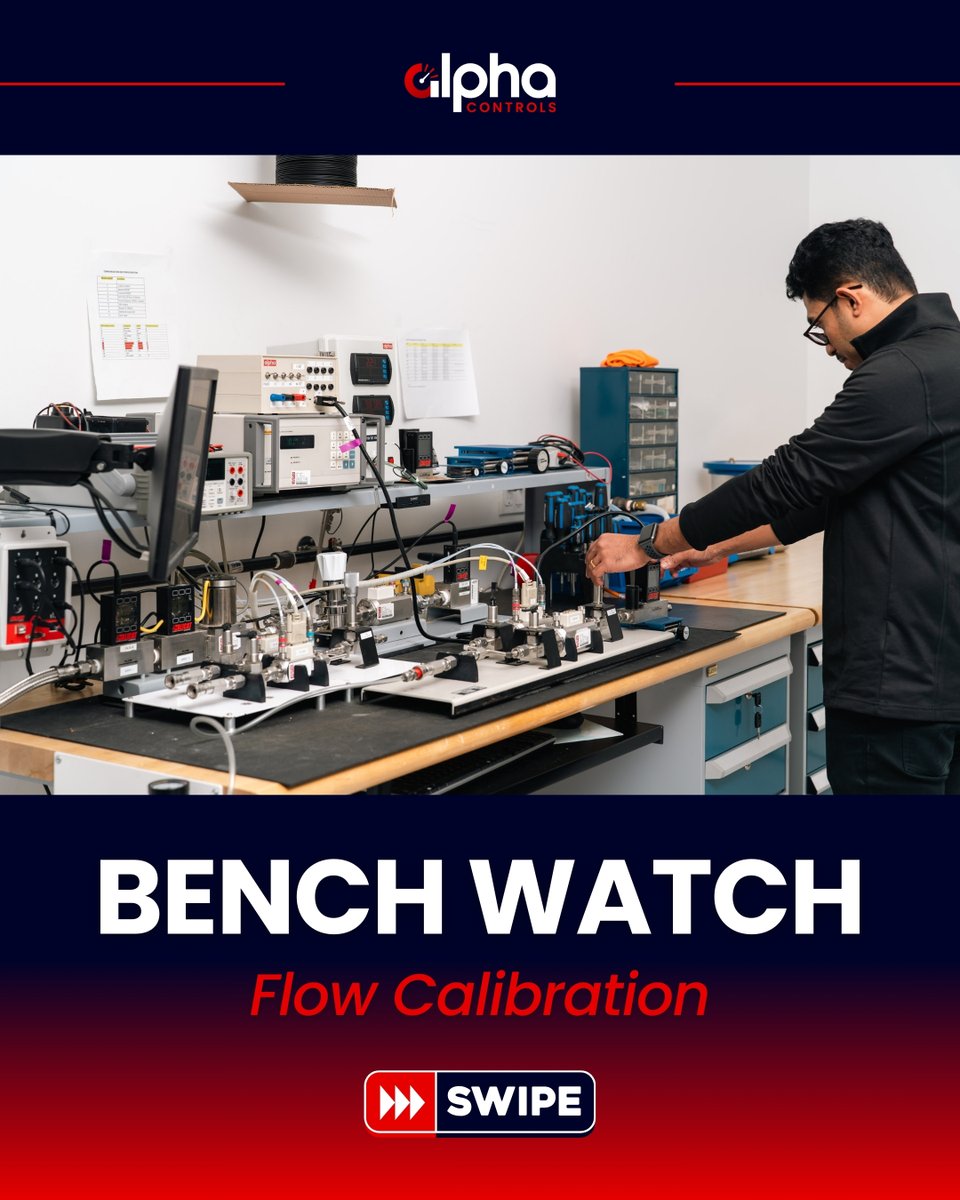 Alpha_Controls's tweet image. This month on #BenchWatch, we're just going with the flow! 😎
Say hello to our Flow Calibration Bench. 👋🏼
At the heart of this setup is a Fluke Molbox with Molbloc Elements, giving us elite accuracy down to 0.2%. 🎯
☝🏻 Request a Quote: bit.ly/3xwr4Lw
#Calibration