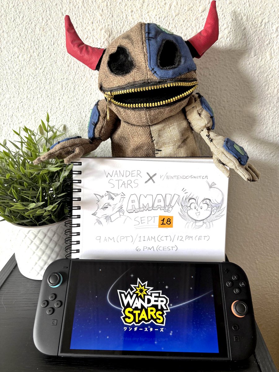 papercastledevs's tweet image. Join us for a SUPER! SPECIAL! AMA! on @rNintendoSwitch to answer all your pressing questions about Wander Stars right before it comes out!!

Tomorrow SEP 18 at reddit.com/r/NintendoSwit…

⏰ 9am PT / 11 am CT / 12 pm ET / 6 pm CEST
