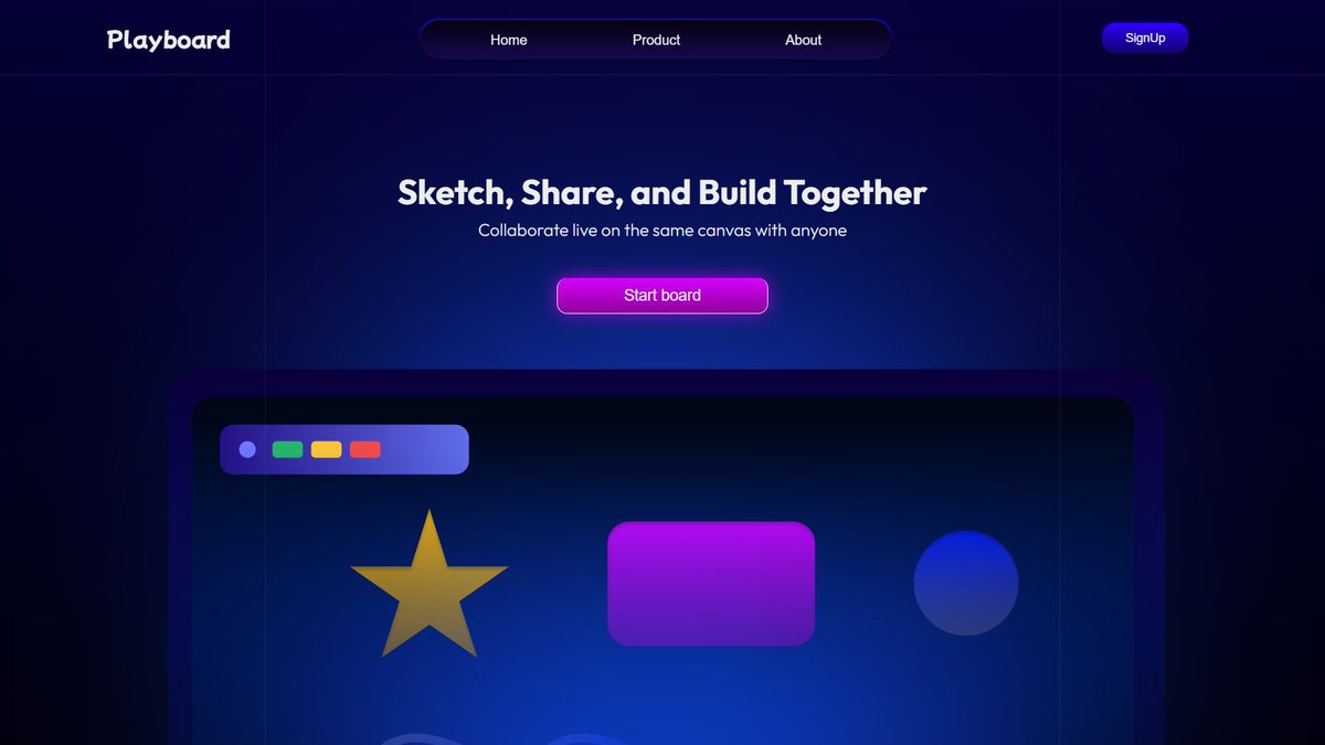 valid_error77's tweet image. Playboard
Thanks @kirat_tw & @100xDevs tags
Here is my first live project
Draw live on board together
Playboard.byadi.me