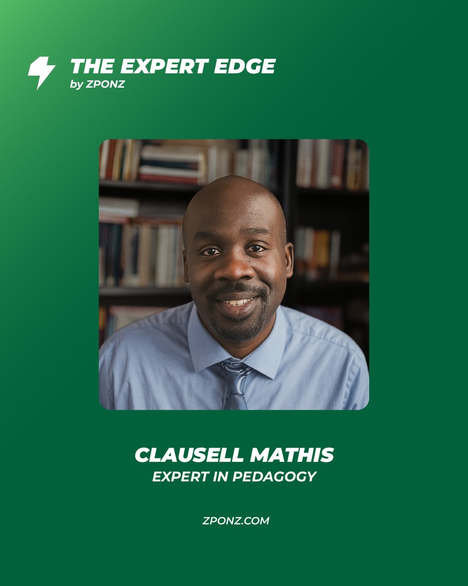 ZPONZAPP's tweet photo. THE EXPERT EDGE BY ZPONZ: Expert in Pedagogy  
Clausell Mathis is an assistant professor at Michigan State University, where he has a joint appointment with the Lyman Briggs College and the Department of Teacher Education. 
#ZPONZ  #GetPaidForExpertise #MonetizeYourSkills  #Pedagogy