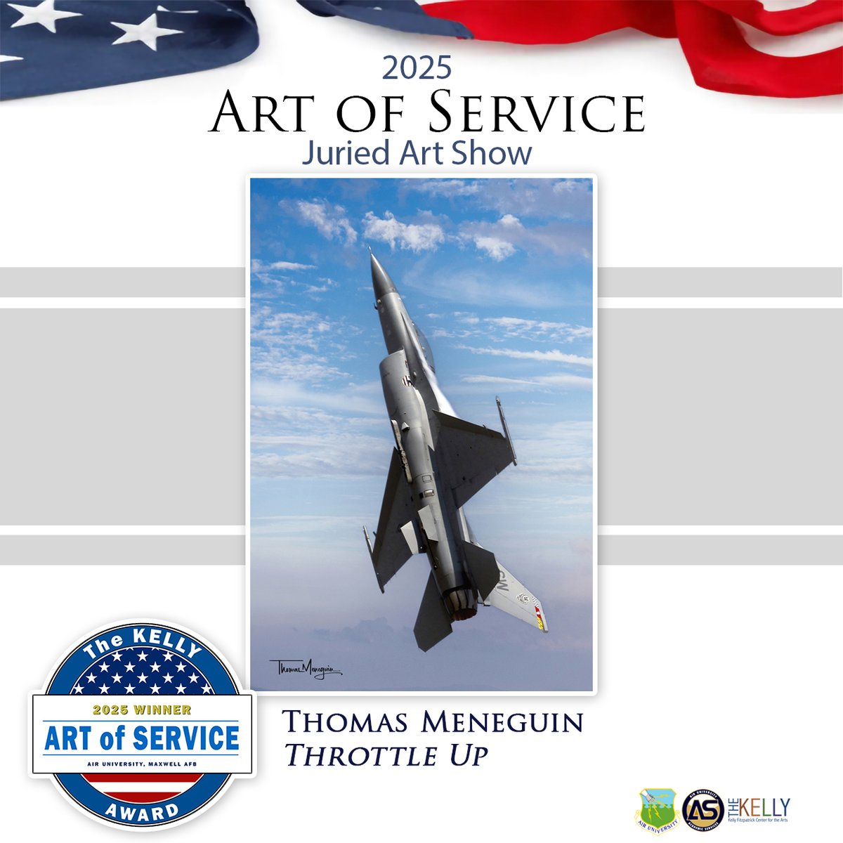 Congratulations to Thomas Meneguin, artist of Throttle Up, for winning The Kelly Award! 

View the entire Art of Service gallery at: ow.ly/Qo3r50WTUr2

A heartfelt thank you to all who made this year’s show a success in honoring service, dedication, and creativity.