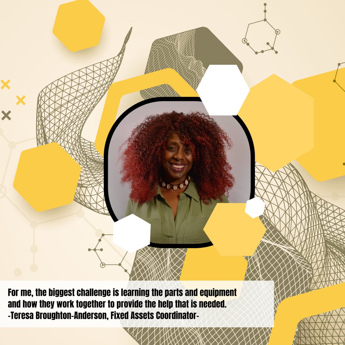 OneNetOK's tweet image. Introducing the OneNet Purchasing and Fixed Assets Department! Fixed assets coordinator Teresa Broughton-Anderson brings energy to the team, keeping the workday bright and positive.  Read all about it: tinyurl.com/4trrkfsj #OneNetConnects #WeAreOneNet