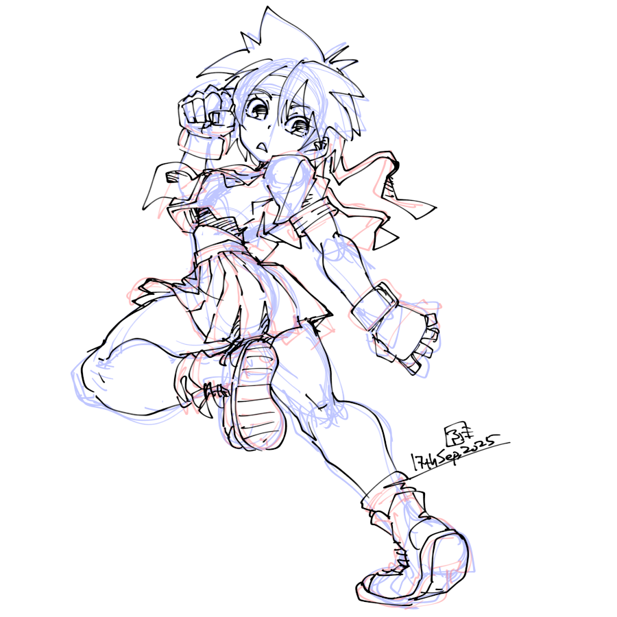 春日野さくら 「2025-09-17 #一日一絵」|ふゆ(ドとレとミとキュとゴとヱの音が出ない)のイラスト