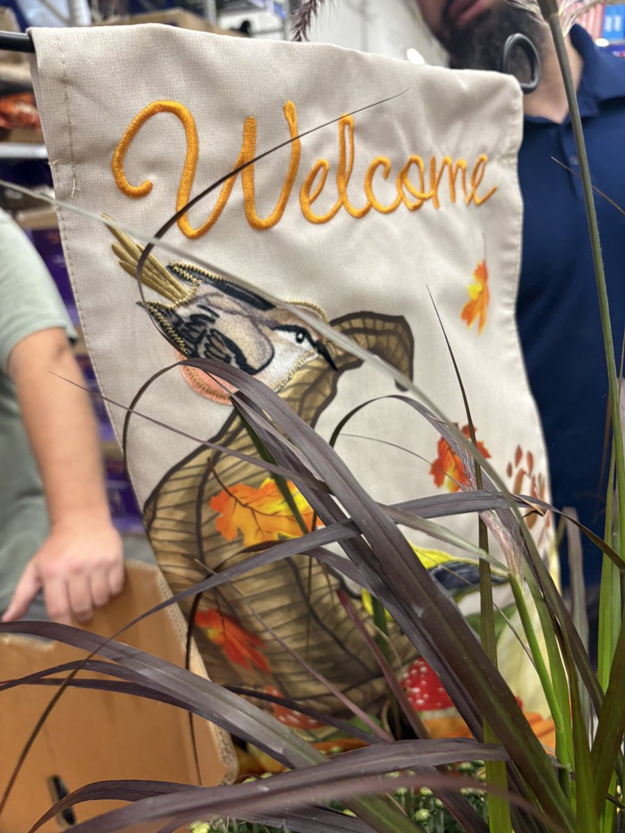 I get that it’s a bird on a cornucopia but it looks like a giant wooden bird swallowing another bird.