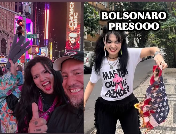 Passa as férias nos EUA mas quando volta pro Brasil ela queima a bandeira do país (???????????)
Existe algum comunista que não seja hipócrita?