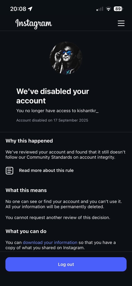 kishantkr's tweet image. My Instagram account @kishantkr_ has been disabled for the 2nd time in a month without a clear reason.
This is frustrating, I follow all guidelines and still face this issue. @Meta @MetaIndia @Instagram please look into it urgently.
#InstagramHelp #MetaSupport #AccountRecovery