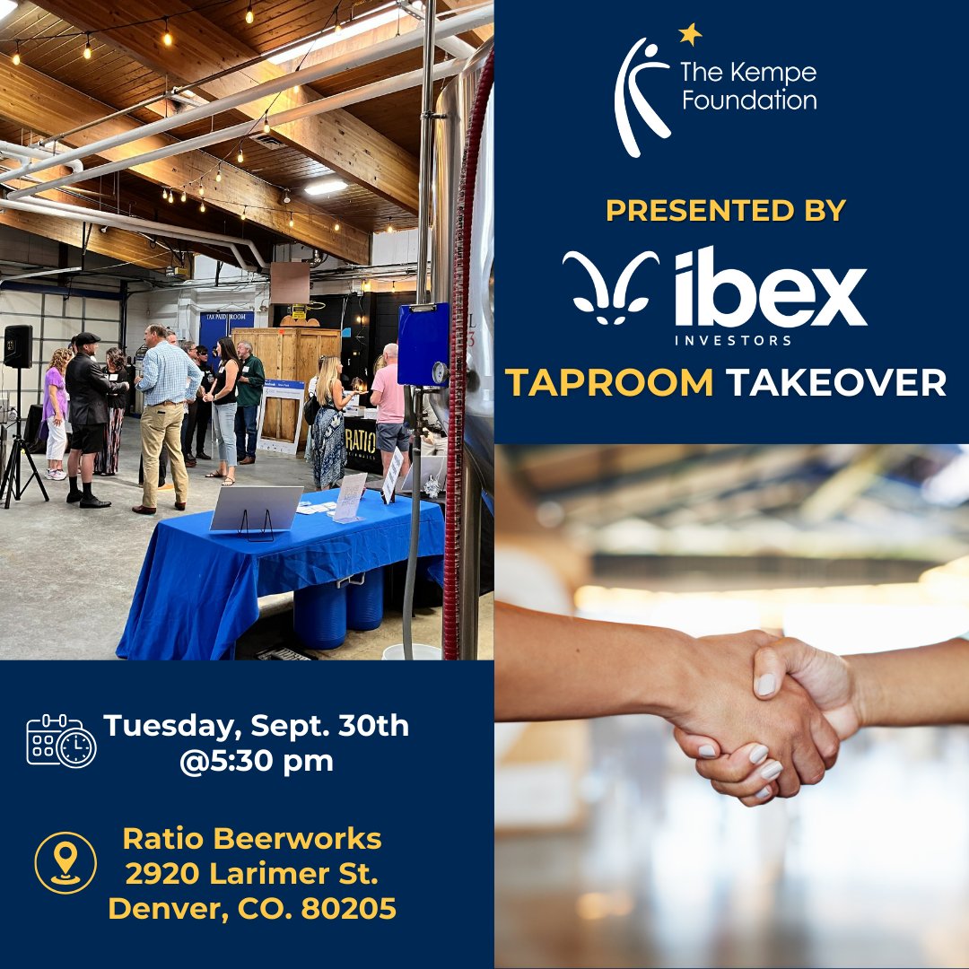 Taproom Takeover is around the corner! Join us for a fun and casual evening where you'll learn firsthand how Kempe is making a tangible difference for children and families. Be sure to RSVP today! kempe.org/taproomtakeove….