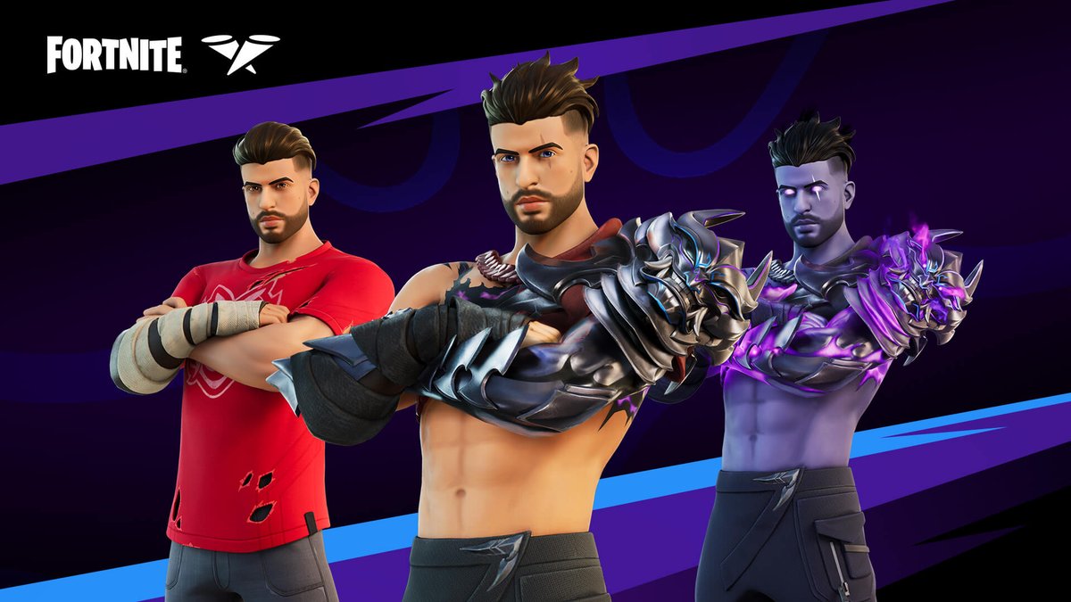 SypherPK's tweet photo. It has been exactly 3 years since the reveal of my Fortnite Icon skin! https://t.co/NBGz4IPEbY