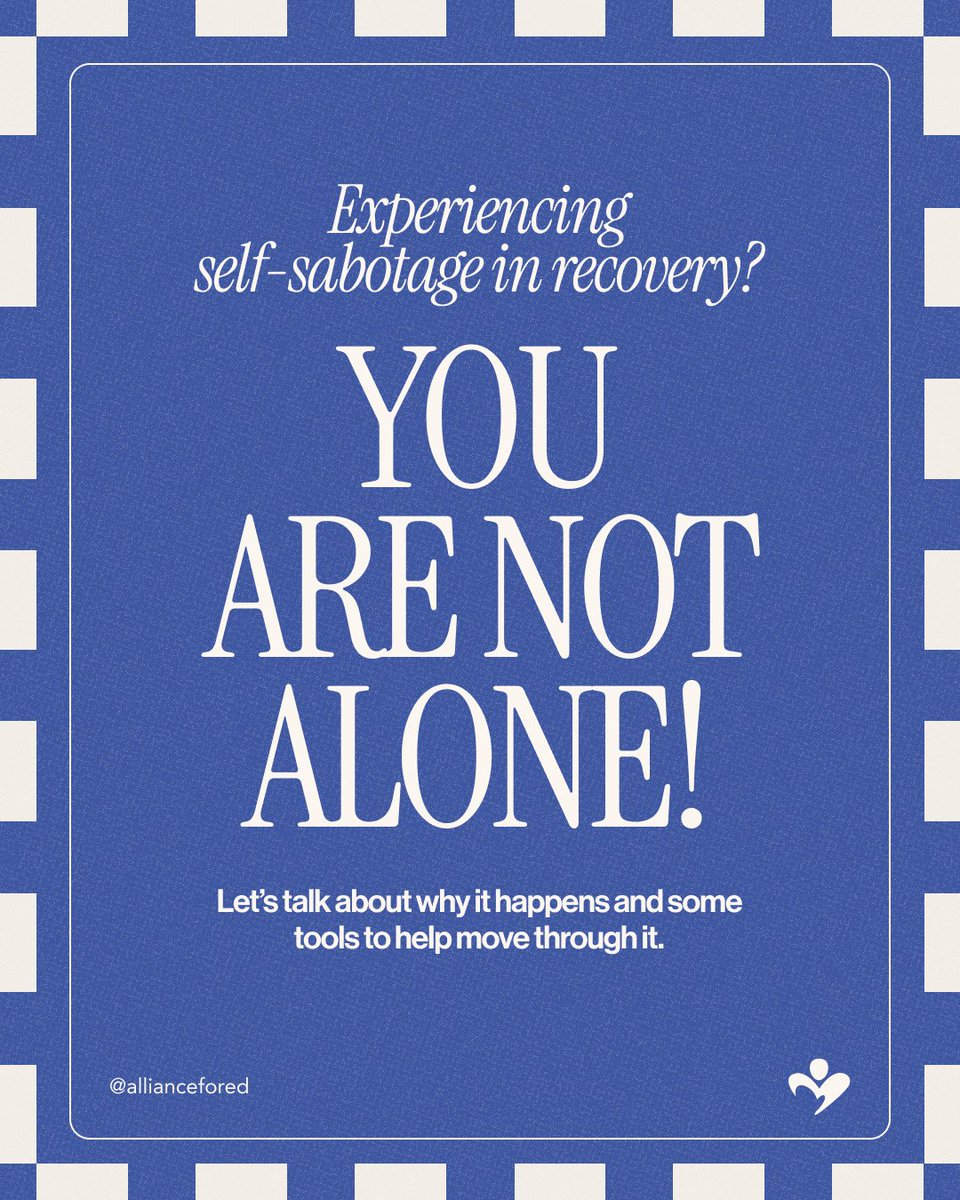 AllianceforED_'s tweet image. Experiencing self-sabotage in recovery? You’re not alone. 💛
#RecoveryIsPossible #EatingDisorderRecovery #MentalHealthSupport #SelfCompassion