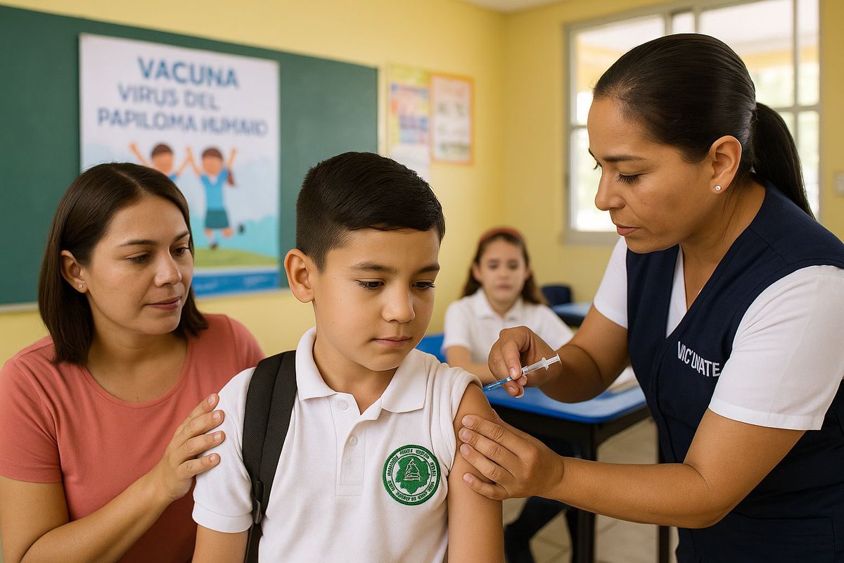 💉 En #Sonora inició la vacunación contra el #VPH.

👧👦 Niñas y niños de 5° de primaria recibirán la vacuna por primera vez.

📅 Campaña del 17 de septiembre al 19 de diciembre.

✅ Universal y gratuita.

🚨 Sonora se une a la prevención del cáncer:

💉 También aplica a personas