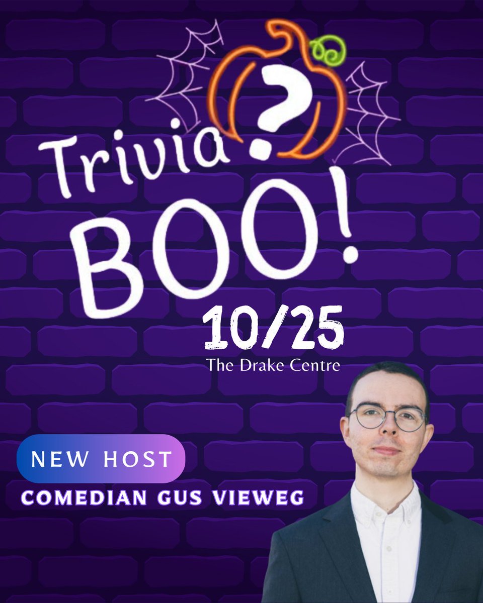🎃🧠 Trivia Boo! is back and better than ever! 🧠🎃
Get your tickets now and join us for one of our favorite nights of the year! This year, we’ve got a NEW host, NEW venue, and plenty of new shenanigans—all waiting for you! 💜✨
🎟️ Grab your tickets here: loom.ly/djDsOKc