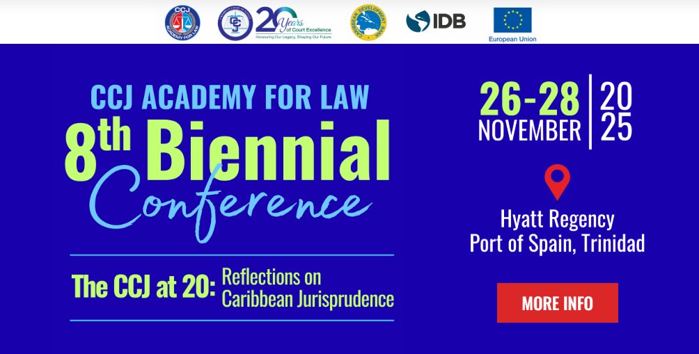 Are you ready to challenge your legal thinking? Don't want to miss the CCJ Academy for Law's 8th Biennial Conference! Use this link to learn more about the conference, register and view the programme: loom.ly/Gr7O5rY
