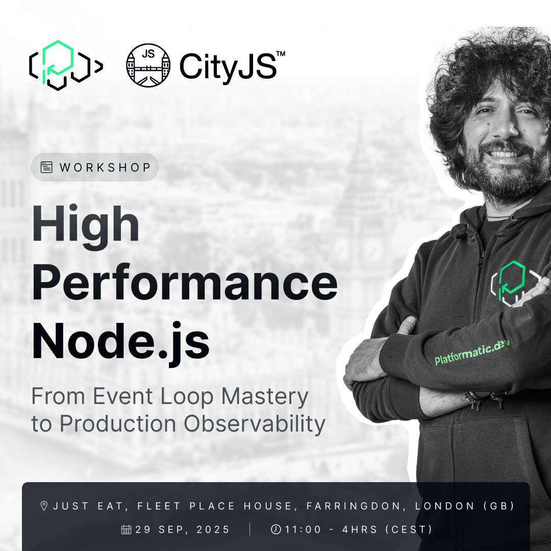 One week until my Node.js workshop in London and I need to share this urgent production lesson:

"Performance optimization without proper measurement is just expensive guesswork"

Here's what I mean 🧵