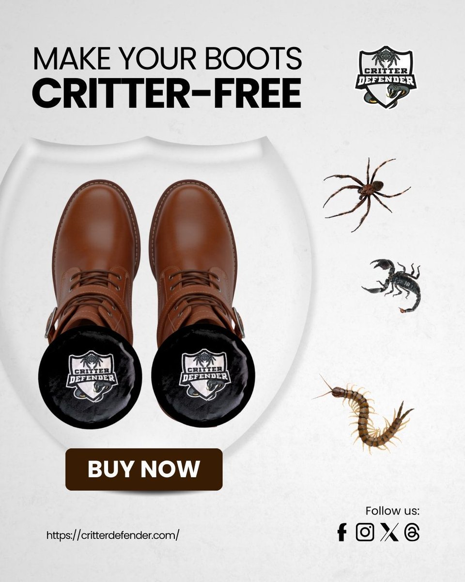 critter_defndr's tweet image. The best boot protection - trusted by 350,000+ users. 👢
Stay critter-free. Stay worry-free. 🛡️

GET YOURS NOW! 
👉 critterdefender.com

#BootProtection #BootCover #BootCovers #Boots #BootAccessories #Trusted #MustBuy #CritterDefender