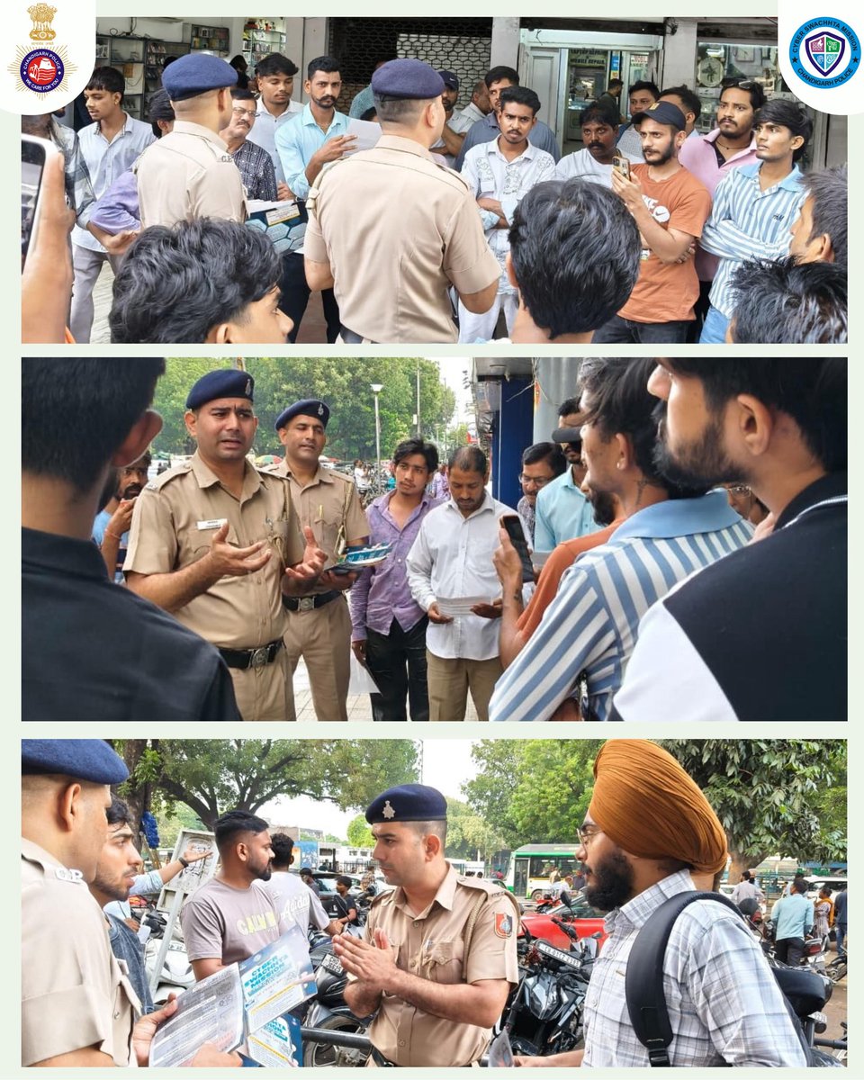 Cyber Swachhta Mission Chandigarh Police (@chdcybercell) on Twitter photo Cyber safety starts with awareness!
Chandigarh Police reached out to citizens at Sector 22 Market with valuable tips on avoiding cyber frauds. 💻⚠️ #CyberSecurityAwareness
<a href="/SagarHoodaIPS/">Dr. Sagar Preet Hooda IPS</a> Cyber safety starts with awareness!
Chandigarh Police reached out to citizens at Sector 22 Market with valuable tips on avoiding cyber frauds. 💻⚠️ #CyberSecurityAwareness
<a href="/SagarHoodaIPS/">Dr. Sagar Preet Hooda IPS</a>