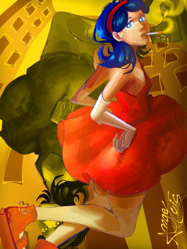 _akiwheat16's tweet image. NEW DRAW 🗣🔥 #ibispaint #Pinterest #Complementarycolours #Wednesday #painting