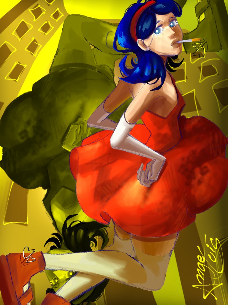 _akiwheat16's tweet image. NEW DRAW 🗣🔥 #ibispaint #Pinterest #Complementarycolours #Wednesday #painting