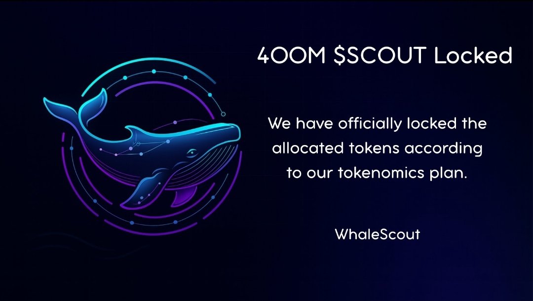 $SCOUT, the official token of the whale tracker and copy-trading platform. You’ll be able to see which #memecoins are being bought by whales. Great project, solid website, and a strong team.

👉 For transparency, 40% of the tokens are vested and will be linearly unlocked starting