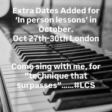 Message/Text to book or email for further/other enquiries on slwvoce@me.com 
#musicaltheatre #opera #vocalcoach #LCS