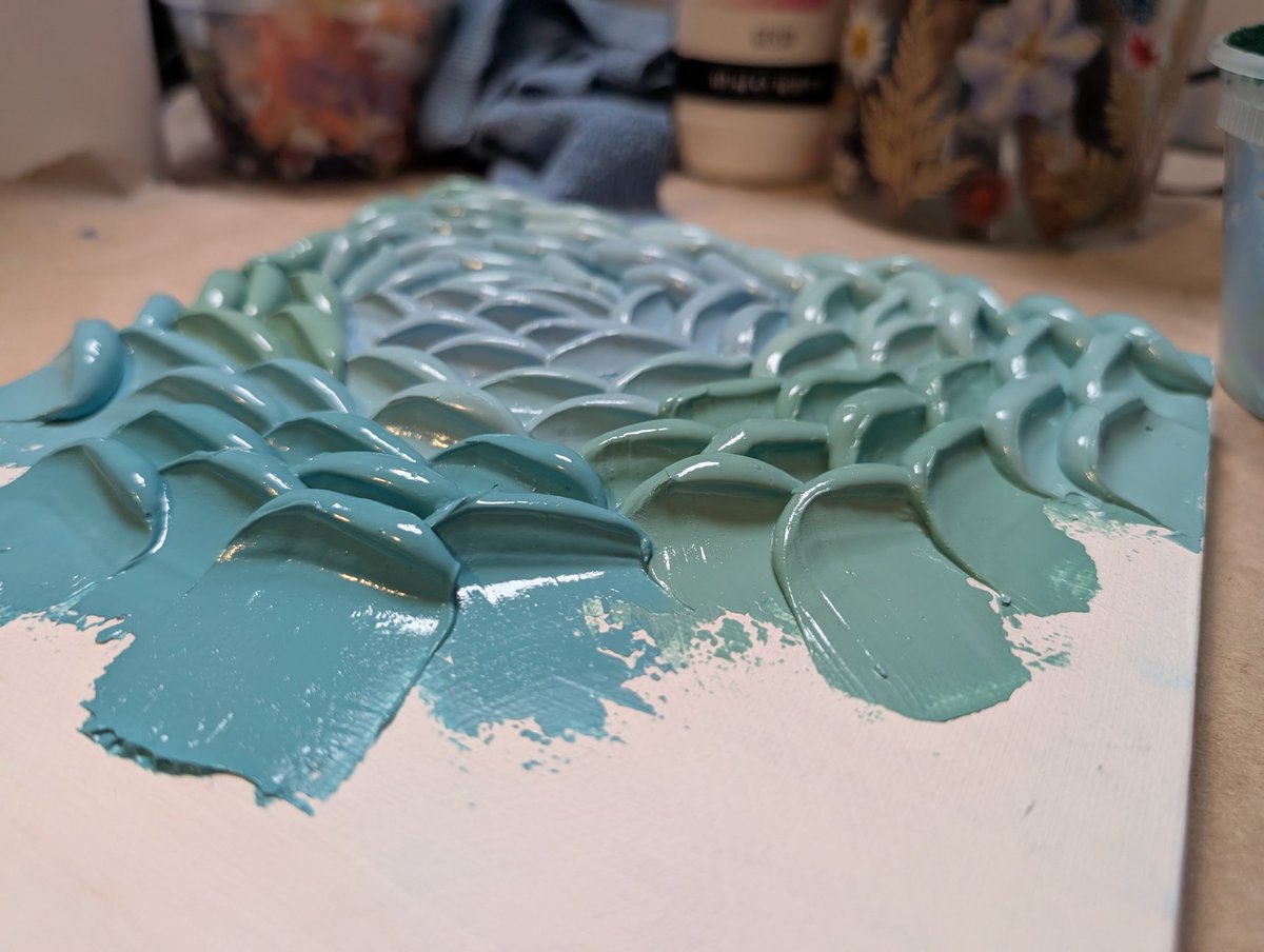 A little bit of art for you today. 🤍💙🩵💚