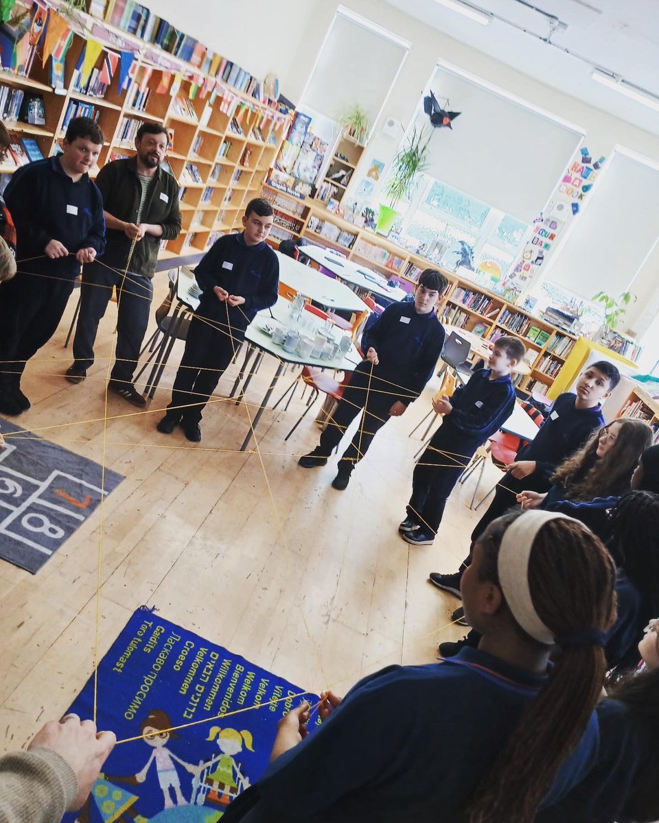 MarinoCollege's tweet image. Our first year students creating physical and literary connections in our library today with a class discussion on their favourite books.
We then explored the Sora app which will open up an amazing world of books and stories for their years to come in Marino. 📚
@jcsplibraries