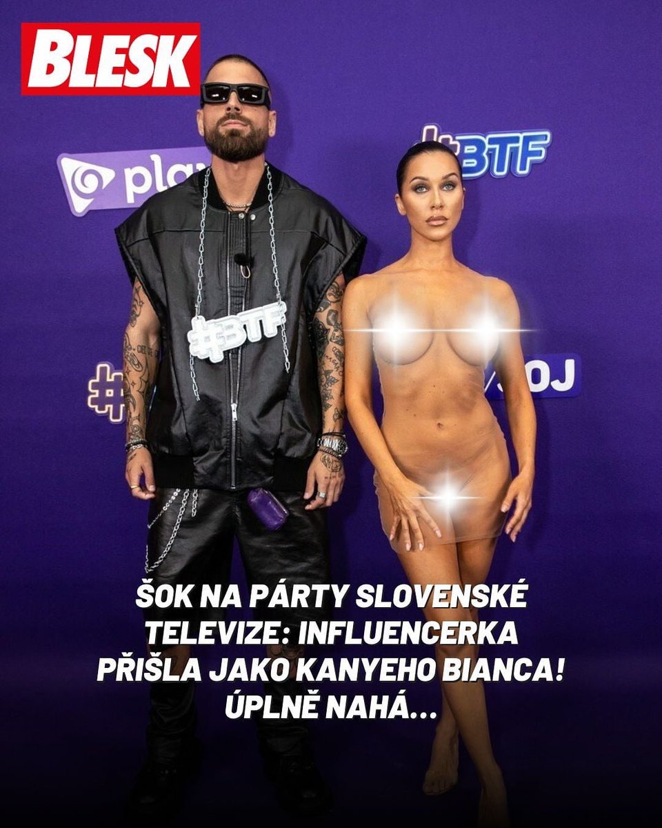 blesk_cz's tweet photo. O pořádné překvapení na večírku slovenské televize JOJ se postarala Bianka Rumanová. Známá influencerka se nechala inspirovat Biancou Censoriovou a na párty dorazila nahá. Všem přítomným vyrazila dech.

📎 Celý článek na https://t.co/RLgQmL3qBp. Link najdete v biu. https://t.co/c9I8xL0bMn