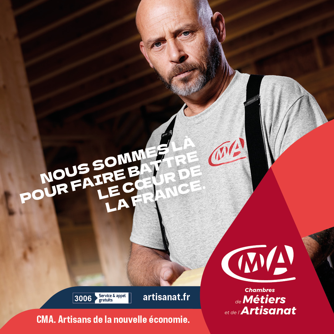 Avec 11 000 experts partout en France, les #CMA renforcent la vitalité des territoires et accompagnent ceux qui façonnent le quotidien des Français ​🇫🇷

​Et vous ? Quel métier fait battre votre❤️? ​
Découvrez des centaines de métiers passionnants sur artisanat.fr !