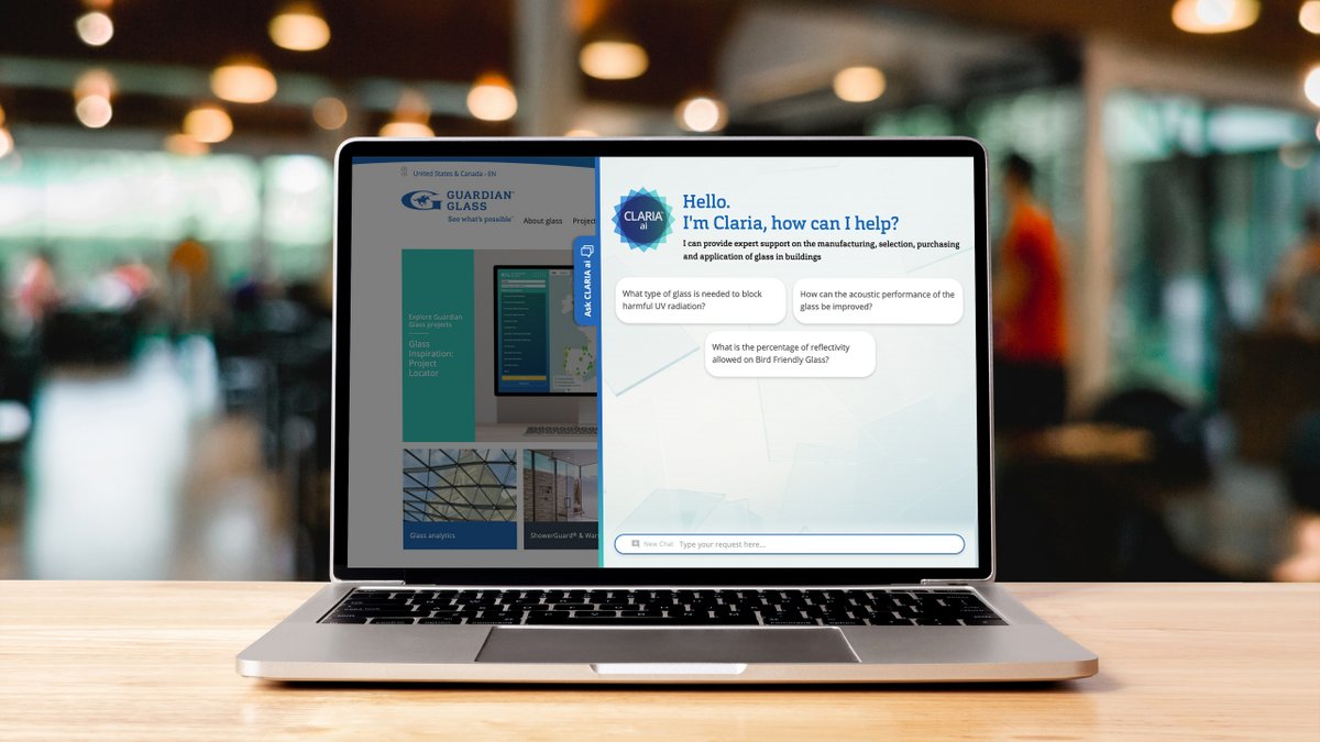 🤖💡Guardian Glass announces the launch of CLARIA™, a generative AI-powered assistant that helps customers easily navigate the technical aspects of glass and product selection.

windoorexpert.eu/news/news,3676…

#ArchitecturalGlass <a href="/guardianglasseu/">Guardian Glass Europe</a>