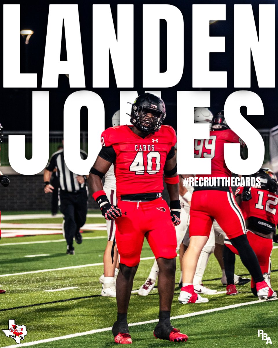 2026 Melissa (TX) LB
Landen Jones
6'1 225 lbs

Current Offers: Arkansas State, UTEP

1st 3 Games Highlight: hudl.com/video/3/186274…