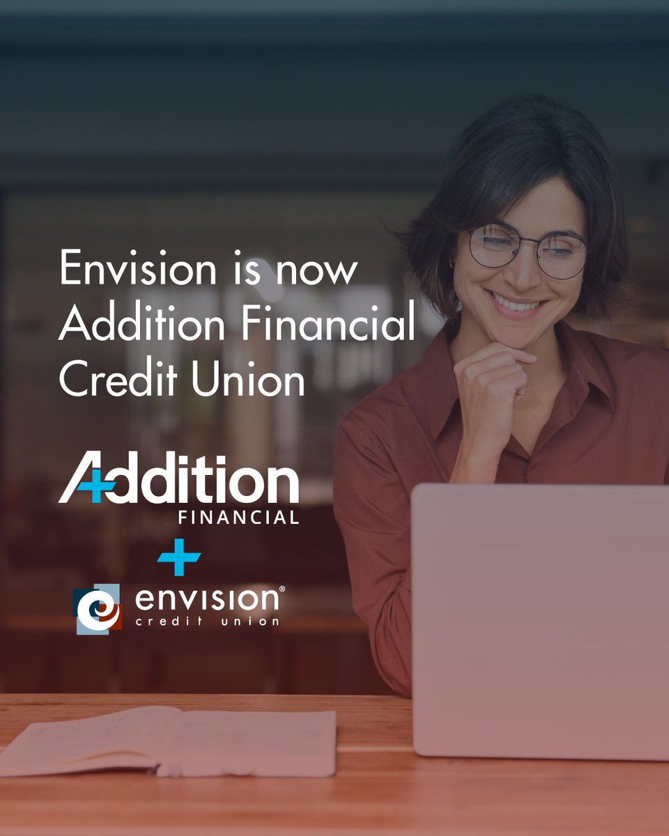 EnvisionCU's tweet image. 📢 The votes are in! @EnvisionCU will become @theadditionfi on Oct. 1, 2025. Nothing is changing right now — your accounts &amp;amp; services remain the same.

We’ll share updates if changes occur in Q1 2026.

Learn more 👉 bizjournals.com/orlando/news/2… 💙
