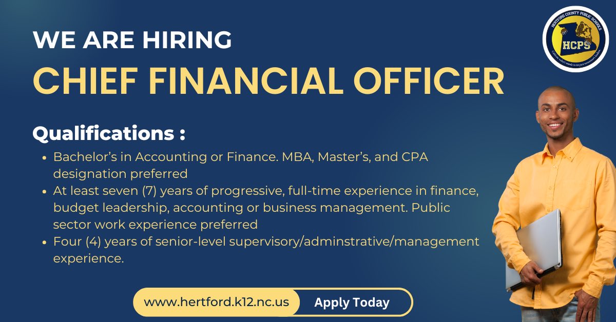 Hertford County Public Schools is seeking a dynamic and experienced Chief Financial Officer (CFO) to join our leadership team. <a href="/ncasbo/">NCASBO</a>