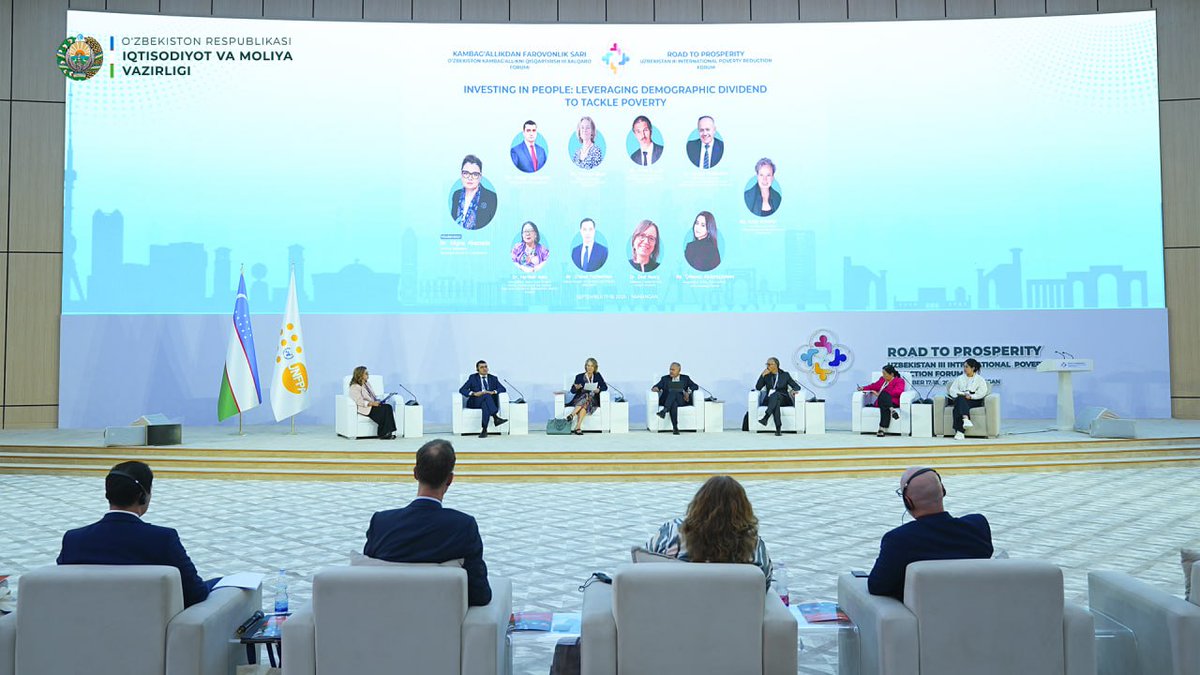 minecofinuz's tweet image. 👥 Forum doirasida "Inson kapitaliga sarmoya – Demografik dividend imkoniyatlaridan kambag‘allikka qarshi kurashda foydalanish" mavzusida panel sessiya bo'lib o'tdi

🌐 forumpr.imv.uz

#road_to_prosperity  #poverty_reduction

t.me/minecofinuz/12…