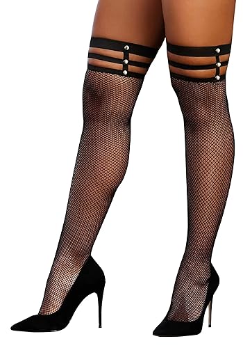 I just received Dreamgirl Women's Fishnet Thigh High Stockings with Strappy Elastic Top Sockshosiery, black, One Size - One Size - Black from lonelydoofus via Throne. Thank you! throne.com/peachess92 #Wishlist #Throne
