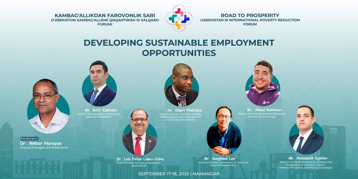 minecofinuz's tweet image. 👥 Forum doirasida "Barqaror bandlik imkoniyatlarini yaratish" mavzusida panel sessiya bo'lib o'tdi

🌐 forumpr.imv.uz

#road_to_prosperity  #poverty_reduction

t.me/minecofinuz/12…