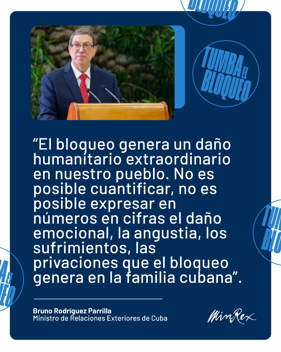 El alcance de esta injusta y criminal política contra las familas cubanas jamás podría ser completamente cuantificado. 

#TumbaElBloqueo