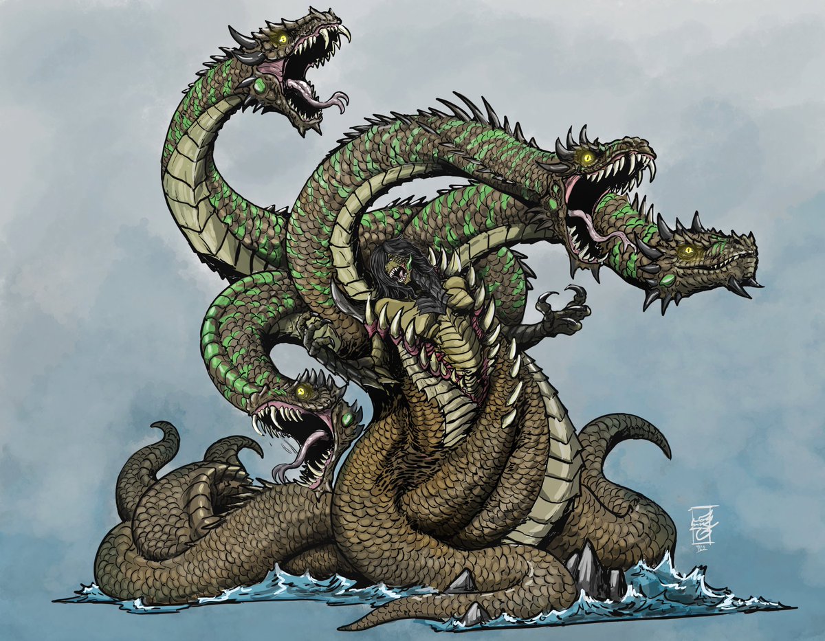 Gabe_TKE's tweet image. Commission complete! Scylla, The Greek Avatar!!
#art #monster #creature
#illustration #drawings