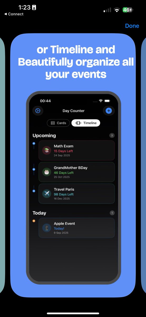 w12_dev_apps's tweet image. Launched my new app countdown 🚀
Waiting the metrics 🙏🏼
I applied my new recents learns
apps.apple.com/br/app/countdo…
#buildinpublic #indiedev #Countdown #countdowndays #reminder
