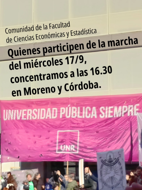 Hoy marchamos por la Universidad Pública, por su comunidad y por un proyecto de país igualitario.
Nos vemos en Moreno y Córdoba!!
#universidadpublicasiempre 
#UNR