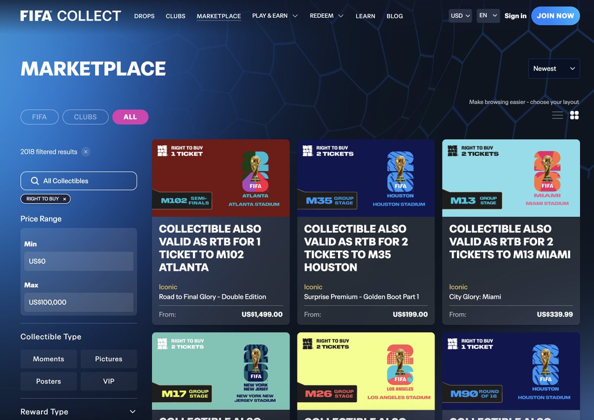 Nicolas9000 (@ahnor_block) on Twitter photo You can now buy official FIFA NFTs that give you the right to buy tickets for the World Cup
Only on <a href="/avax/">Avalanche🔺</a> 🔺 You can now buy official FIFA NFTs that give you the right to buy tickets for the World Cup
Only on <a href="/avax/">Avalanche🔺</a> 🔺