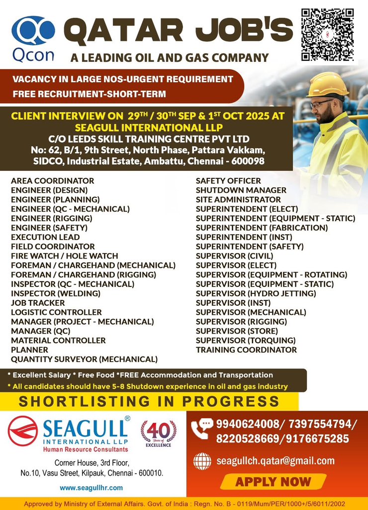 gulfjob8's tweet image. 🚨 Exciting Career Opportunity in UAE – Oil &amp;amp; Gas Project! 🌍

#UAECareers #OilAndGasJobs #MechanicalEngineering #EPCProjects #ProjectManagement #HiringNow #EngineeringJobs #GCCJobs #ConstructionManagement #CareerOpportunity #ApplyNow