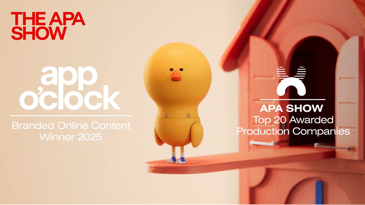 🏆 App O’Clock for <a href="/Telstra/">Telstra</a> wins Branded Online Content at the #APAShow! ⏰ Directed by Laurie Rowan, +61 &amp; Bear Meets Eagle On Fire. We’re thrilled - Colin’s still unimpressed. 

Nexus Studios was also named Top 20 in 25 Years of Winners as part of APA Show’s 25th anniversary!