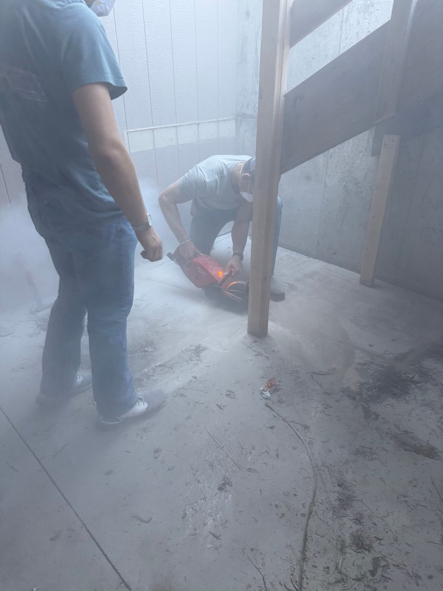 GCCCBroncbuster's tweet photo. 👷♂️ Construction II students are putting their skills to work off campus with a concrete demo & replacement project—prepping for a new floor drain system as part of their Carpentry, Plumbing & HVAC course. 🛠️
#GCCCConstruction #SkilledTrades #BuildingFutur https://t.co/mAkx0HoVZU