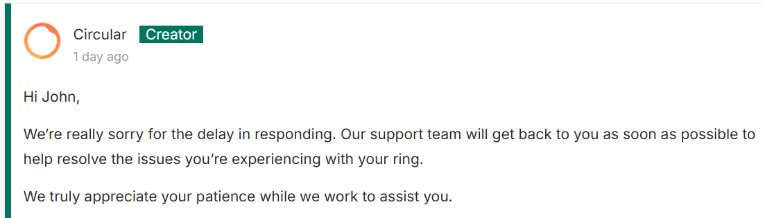 jkitsmiller's tweet photo. @circularing @Kickstarter After 9 days I get some BS we'll get to you as soon as possible response. Really @circularing ??? https://t.co/pPTiXq96Yp