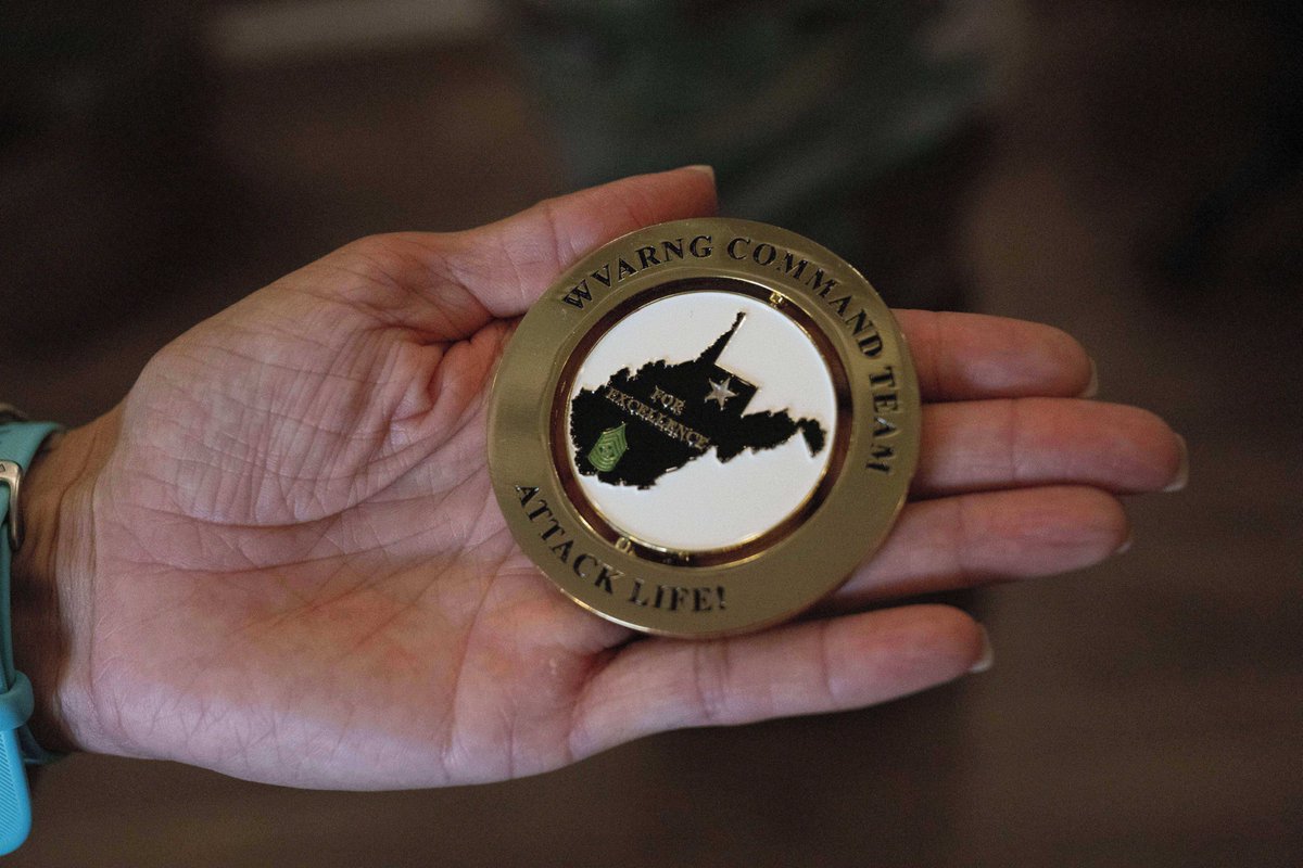 WVNationalGuard's tweet photo. U.S. Army Brig. Gen. Murray Holt, ATAG WVARNG, recognized WVNG Soldiers supporting JTF–DC during a visit to the Logistics Support Area in D.C., Sept. 12, 2025. #PressOn #OneGuard #AlwaysReadyAlwaysThere @jimdseward @wvgovernor @TheNationalGuard @weguardwestvirginia https://t.co/IdpNuqWMUH