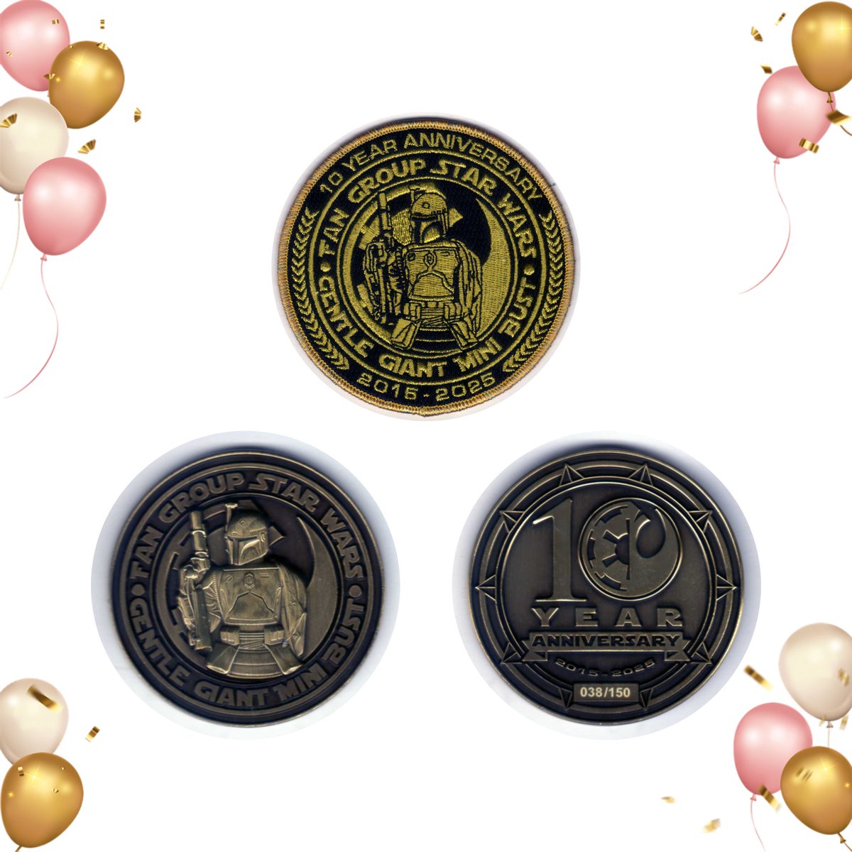 Bobafeet75's tweet image. Fan Group Star Wars Gentle Giant Mini Bust’s 
#fangroupstarwarsgentlegiantminibusts #MiniBusts @GentleGiantLTD
#Patches #StarWars #fgswggmb 

#patch #coin #10thAnniversary #10yearanniversary 2015-1025 N° 038/150 #BobaFett
