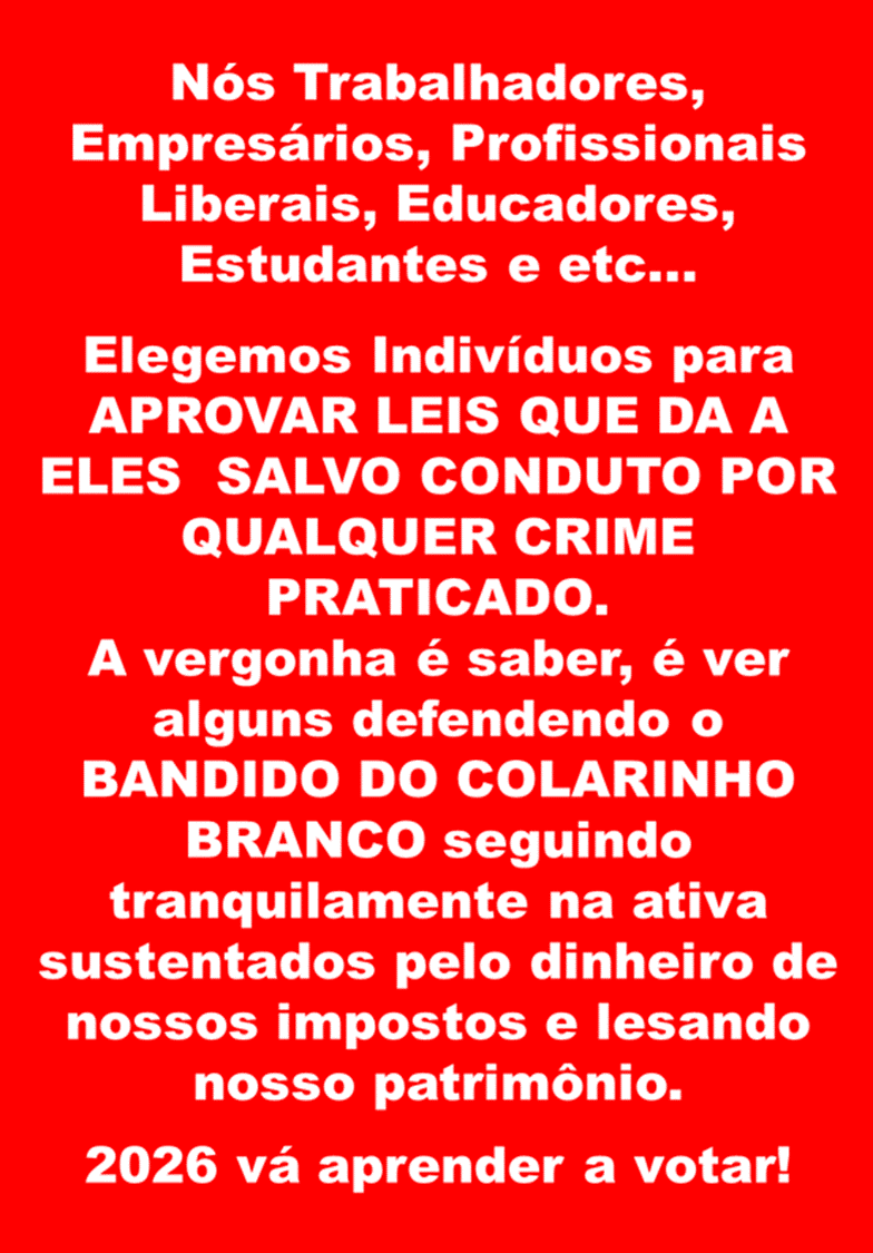 PEC DA BLINDAGEM HOJÉ, AMANHA PEC PARA LIBERAÇÃO DE GRANDES ORGANIZAÇÕES CRIMINOSAS DE DENTRO DOS PRESIDIOS! O FUTURO É INCERTO QUANDO VOCÊ É REPRESENTADO POR ESTE TIPO DE INDIVIDUOS!